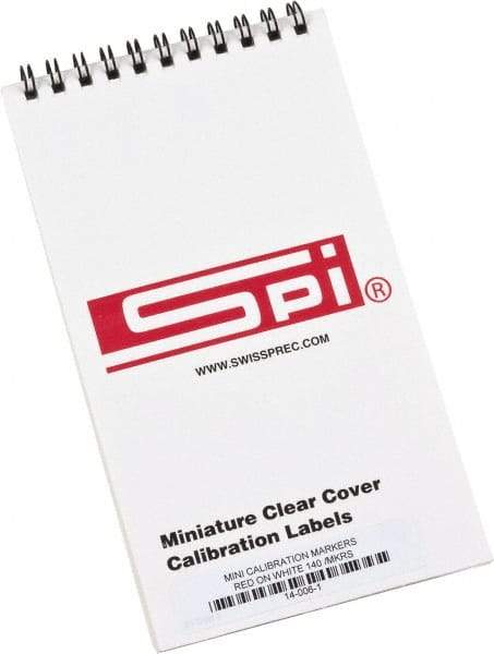 SPI - Calibration Label - Legend: Calibration, English, Red, 1" Long x 5/8" High, No Coating - All Tool & Supply