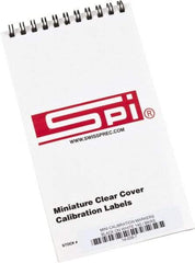 SPI - Calibration Label - Legend: Calibration, English, Black, 1" Long x 5/8" High, No Coating - All Tool & Supply