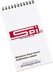 SPI - Calibration Label - Legend: Calibration, English, Light Green, 1" Long x 5/8" High, No Coating - All Tool & Supply