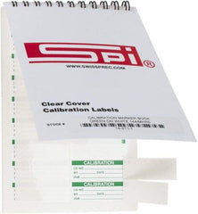 SPI - Calibration Label - Legend: Calibration, English, Green & White, 1-3/4" Long x 5/8" High, No Coating - All Tool & Supply