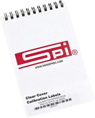 SPI - Calibration Label - Legend: Calibration, English, Red & White, 1-3/4" Long x 5/8" High, No Coating - All Tool & Supply