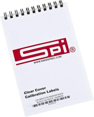 SPI - Calibration Label - Legend: Calibration, English, Black & White, 1-3/4" Long x 5/8" High, No Coating - All Tool & Supply