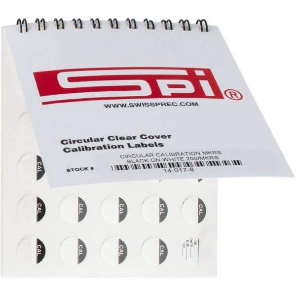 SPI - Calibration Label - Legend: Calibration, English, Black & White, No Coating - All Tool & Supply