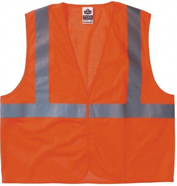 Ergodyne - Size S/M High Visibility Orange Mesh General Purpose Vest - 36 to 44" Chest, ANSI/ISEA 107, Hook & Loop Closure, 1 Pocket, Polyester - All Tool & Supply