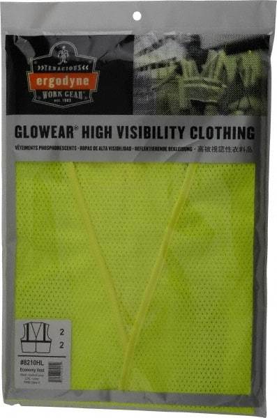 Ergodyne - Size L/XL High Visibility Lime Mesh General Purpose Vest - 44 to 52" Chest, ANSI/ISEA 107, Hook & Loop Closure, 1 Pocket, Polyester - All Tool & Supply