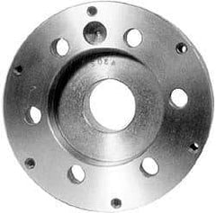 Buck Chuck Company - Adapter Back Plate for 12" Diam Self Centering Lathe Chucks - A1/A2-8 Mount, 4.062" Through Hole Diam, 7-7/8" OD, 1.406" Flange Height, Steel - All Tool & Supply