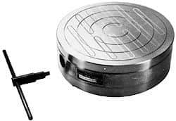 Suburban Tool - Fine Pole Round Permanent Magnetic Rotary Chuck - 10-1/8" Wide x 2-15/16" High, Ceramic - All Tool & Supply