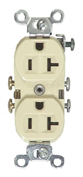 Cooper Wiring Devices - 125 VAC 20A NEMA 5-20R Specification Grade Brown Straight Blade Duplex Receptacle - All Tool & Supply