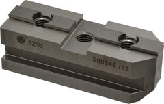 Bison - 12 to 12-1/2" Chuck Diam Compatibility, Steel Tongue & Groove Hard Lathe Master Jaws - 3/4" Groove Width, 1.5748" Wide x 4.3307" Long x 1.5354" High - All Tool & Supply