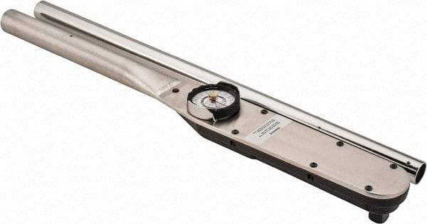 Proto - 3/4" Drive Dial Torque Wrench - 600 Ft/Lb Torque, 46-1/2" OAL, 10 Ft/Lb Graduation, Fixed Head - All Tool & Supply