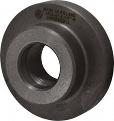 Bison - Adapter Back Plate for 4" Diam Self Centering Lathe Chucks - 1-1/2 - 8 Mount, 1-1/2" Through Hole Diam, 2.677mm ID, 4.095" OD, 0.709" Flange Height, Cast Iron - All Tool & Supply