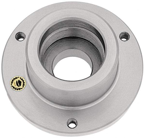 Bison - Adapter Back Plate for 8" Diam Self Centering Lathe Chucks - 2-1/4 - 8 Mount, 2.26" Through Hole Diam, 4.33mm ID, 8" OD, 0.59" Flange Height, Steel - All Tool & Supply