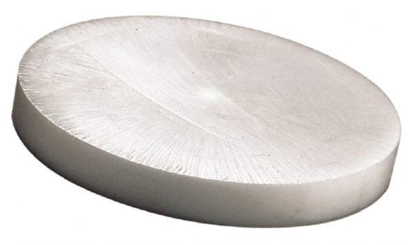 Made in USA - 4 Inch Diameter, 4 Inch Thick, Plastic Disc - Natural, Acetal - All Tool & Supply