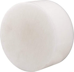 Made in USA - 6 Inch Diameter, 3 Inch Thick, Plastic Disc - Natural, Acetal - All Tool & Supply