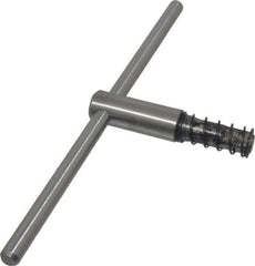 Bison - 10, 12" Chuck Diam Compatibility, Lathe Chuck Key - Compatible with 3-Jaw Chucks, 4-Jaw Chucks, 6-Jaw Chucks, Self Ejecting, 4-23/32" Body Length, 0.5512" Actual Key Square Size - All Tool & Supply