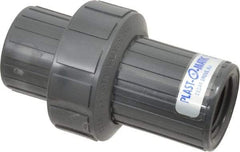 Plast-O-Matic - 1" PVC Check Valve - Inline, FNPT x FNPT, 150 WOG - All Tool & Supply