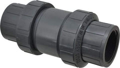 Plast-O-Matic - 2" PVC Check Valve - Inline, FNPT x FNPT, 150 WOG - All Tool & Supply