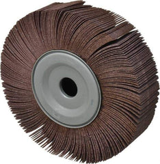 Merit Abrasives - 8" Diam, 80 Grit Aluminum Oxide Unmounted Flap Wheel - 1" Hole, 2" Wide, Coated, Medium Grade, 4,500 Max RPM , Cloth Backing - All Tool & Supply