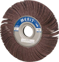 Merit Abrasives - 10" Diam, 60 Grit Aluminum Oxide Unmounted Flap Wheel - 1-3/4" Hole, 1" Wide, Coated, Medium Grade, 4,500 Max RPM , Cloth Backing - All Tool & Supply