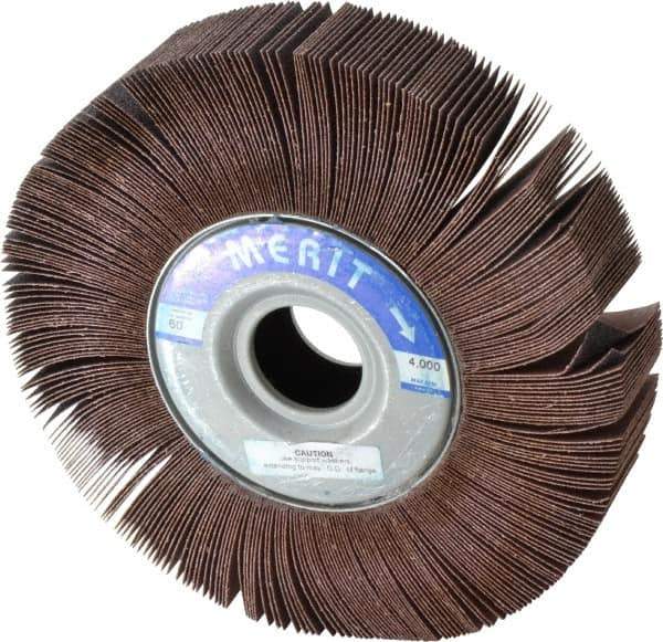 Merit Abrasives - 10" Diam, 60 Grit Aluminum Oxide Unmounted Flap Wheel - 1-3/4" Hole, 2" Wide, Coated, Medium Grade, 4,000 Max RPM , Cloth Backing - All Tool & Supply