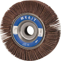 Merit Abrasives - 4" Diam, 80 Grit Aluminum Oxide Unmounted Flap Wheel - 5/8" Hole, 1" Wide, Coated, Medium Grade, 12,000 Max RPM , Cloth Backing - All Tool & Supply