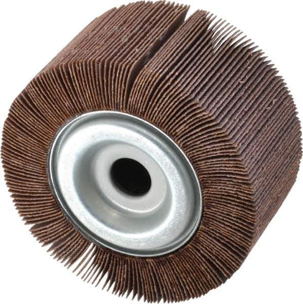 Merit Abrasives - 4" Diam, 80 Grit Aluminum Oxide Unmounted Flap Wheel - 5/8" Hole, 2" Wide, Coated, Medium Grade, 12,000 Max RPM , Cloth Backing - All Tool & Supply