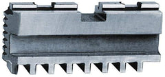 Bison - 25" Max Chuck Diam Compatibility, Steel Tongue & Groove Hard Lathe Master Jaws - 3/4" Groove Width, 1.9685" Wide x 8.2677" Long - All Tool & Supply