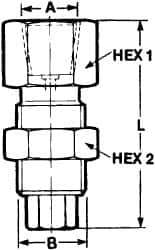 Voss - M16x2-1/4 Thread, 6,000 Max psi, Gauge To Thread Monitoring Coupling - 49mm Long, Pressure Tests - All Tool & Supply