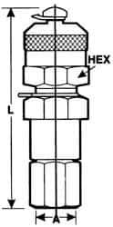 Voss - 9/16 Thread, 6,000 Max psi, Test Point To JIC Swivel - 68mm Long, Pressure Tests - All Tool & Supply