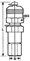 Voss - 9/16 Thread, 6,000 Max psi, Test Point To JIC Swivel - 68mm Long, Pressure Tests - All Tool & Supply