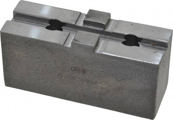 H & R Manufacturing - 8" Chuck Capacity, Tongue & Groove Attachment, Square Soft Lathe Chuck Jaw - Steel, 1-3/4" Btw Mount Hole Ctrs, 3-1/2" Long x 1-1/4" Wide x 1-5/8" High, 5/16" Groove - All Tool & Supply