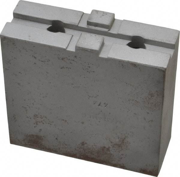 H & R Manufacturing - 8" Chuck Capacity, Tongue & Groove Attachment, Square Soft Lathe Chuck Jaw - Steel, 1-3/4" Btw Mount Hole Ctrs, 3-1/2" Long x 1-1/4" Wide x 3-3/8" High, 5/16" Groove - All Tool & Supply