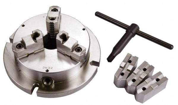 Interstate - 6" Chuck Diam, Low Profile Machining Chuck - 8 to 160mm Internal Chucking Diam - All Tool & Supply