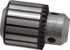 Jacobs - 1/2-20, 1 to 9.53mm Capacity, Threaded Mount Drill Chuck - Keyed, 36.32mm Sleeve Diam, 52.07mm Open Length - Exact Industrial Supply