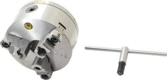 Bison - 3 Jaws, 6" Diam, Self Centering Manual Lathe Chuck - D1-3 Mount Spindle, Reversible, 3,000 Max RPM, 1.6535" Through Hole Diam, 0.0008" Axial Runout, 0.0012" Radial Runout, Cast Iron - All Tool & Supply