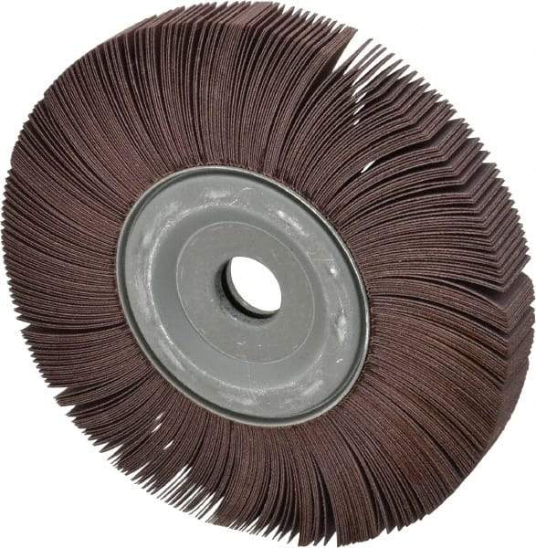 Merit Abrasives - 8" Diam, 180 Grit Aluminum Oxide Unmounted Flap Wheel - 1" Hole, 1" Wide, Coated, Very Fine Grade, 4,500 Max RPM , Cloth Backing - All Tool & Supply