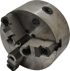 Interstate - 3 Jaws, 6" Diam, Self Centering Manual Lathe Chuck - D1-3 Mount Spindle, Reversible, 1.5748" Through Hole Diam, Cast Iron - All Tool & Supply