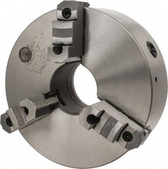 Interstate - 3 Jaws, 12" Diam, Self Centering Manual Lathe Chuck - D1-6 Mount Spindle, Reversible, 3-15/16" Through Hole Diam, Cast Iron - All Tool & Supply