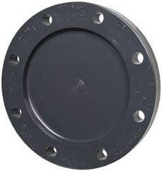 Value Collection - 8" Pipe, 13-1/2" OD, PVC Blind Pipe Flange - Schedule 80, Gray - All Tool & Supply