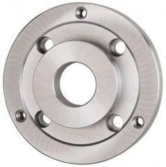 Bison - Adapter Back Plate for 10" Diam Self Centering Lathe Chucks - A2-6 Mount, 2.922" Through Hole Diam, 5.708mm ID, 9.84" OD, 3/4" Flange Height, Steel - All Tool & Supply