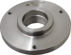 Bison - Adapter Back Plate for 6-1/4" Diam Self Centering Lathe Chucks - 2-1/4 - 8 Mount, 2.26" Through Hole Diam, 3.385mm ID, 38139" OD, 0.59" Flange Height, Steel - All Tool & Supply