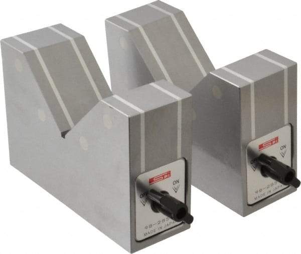 SPI - 90mm Max Capacity, 90° Angle, V-Block - 150mm Long x 50mm Wide x 100mm High, Sold as Matched Pair - All Tool & Supply