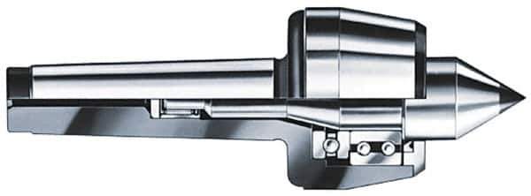 Rohm - MT6 Taper Shank, 4.13" Head Diam Carbide Tipped Live Center - 2,600 Max RPM, 3.22" Head Length, 1.9685" Point Diam, 2.264" Point Len, 3,960 Lb Max Workpc, 13.15" OAL, Standard Point - All Tool & Supply