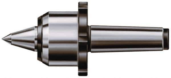 Rohm - MT4 Taper Shank, 2.66" Head Diam Live Center - 7,000 Max RPM, 2.86" Head Length, 1.26" Point Diam, 1.732" Point Len, 2,200 Lb Max Workpc, 8.9" OAL, Long Point - All Tool & Supply