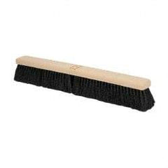 PRO-SOURCE - 24" General Purpose Polypropylene Push Broom - 3" Bristle Length, Plastic Block, Bolt-On Handle Connection, Handle Sold Separately - All Tool & Supply