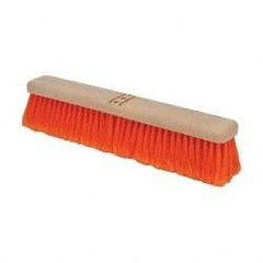 PRO-SOURCE - 18" General Purpose Polypropylene Push Broom - 3" Bristle Length, Plastic Block, Bolt-On Handle Connection, Handle Sold Separately - All Tool & Supply