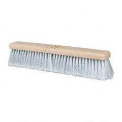 PRO-SOURCE - 18" General Purpose Polypropylene Push Broom - 3" Bristle Length, Plastic Block, Bolt-On Handle Connection, Handle Sold Separately - All Tool & Supply