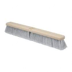 PRO-SOURCE - 24" General Purpose Polypropylene Push Broom - 3" Bristle Length, Plastic Block, Bolt-On Handle Connection, Handle Sold Separately - All Tool & Supply