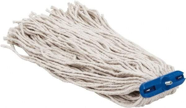 PRO-SOURCE - 1" White Head Band, X-Large Cotton Cut End Mop Head - 4 Ply, Screw On Connection, Use for Heavy Duty Floor Cleaning - All Tool & Supply