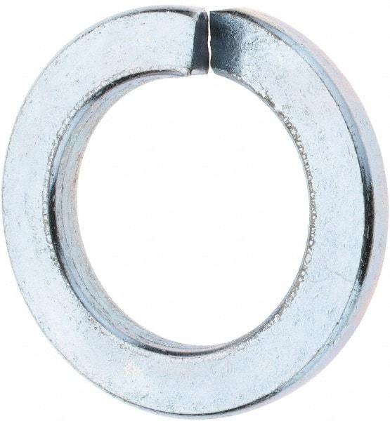 Value Collection - M22, 22.5mm ID, 35.9mm OD, 4mm Thick Split Lock Washer - Grade 8 Spring Steel, Zinc-Plated Finish, 22.5mm Min ID, 23.5mm Max ID - All Tool & Supply